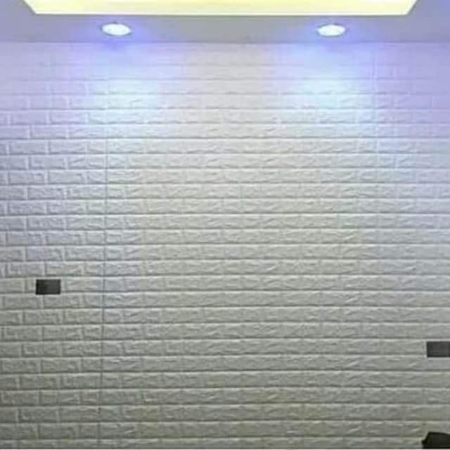 Foam sticker white block design